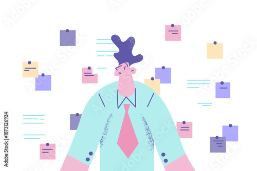 Much work and reminders concept