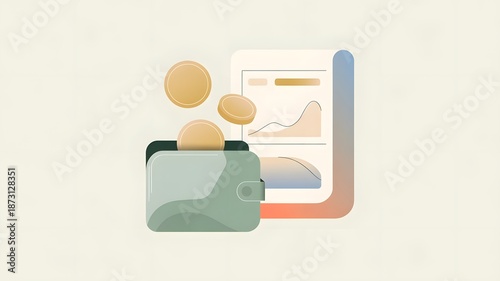 Minimal Finance Management and Business Analytics Concept Illustration 