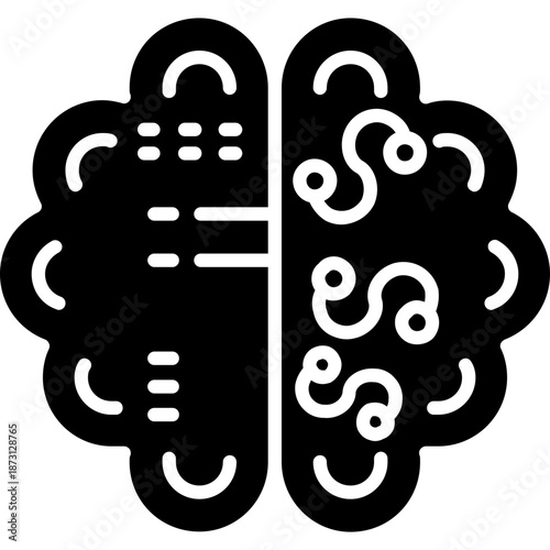 Detailed neural brain Icon