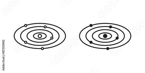 Space icon in simple flat trend modern graphic design abstract logotype element