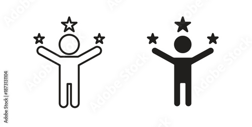 Success icon in simple flat trend modern graphic design abstract logotype element