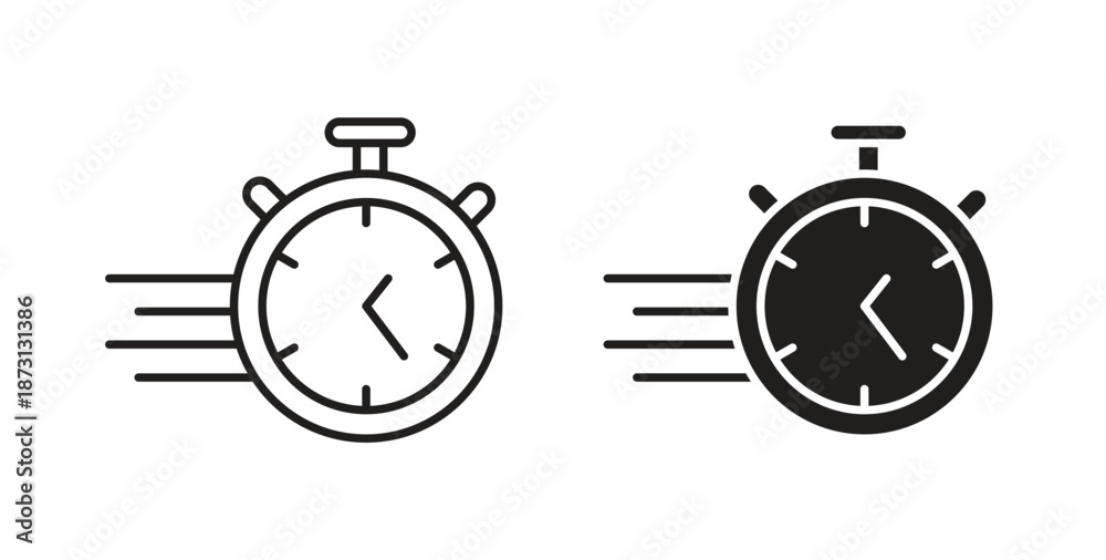 Φωτογραφία Time fast icon in simple flat trend modern graphic design abstract logotype elem