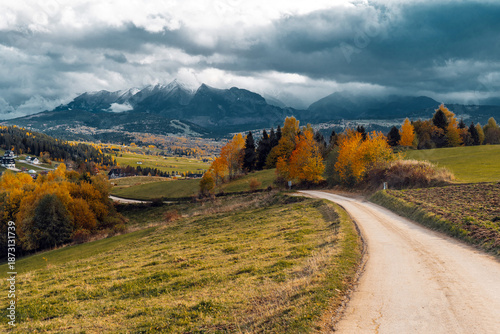 Polish Tatra Mountains seen from Czarna Gora viewpoint