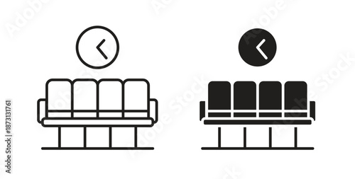 Waiting Room icon in simple flat trend modern graphic design abstract logotype element