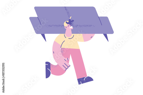 Happy courier deliver sofa to client