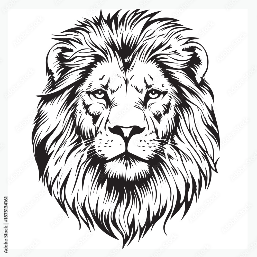 Fototapeta premium lion head vector
