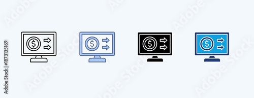 Payment Multiple Icon Illustration Vector