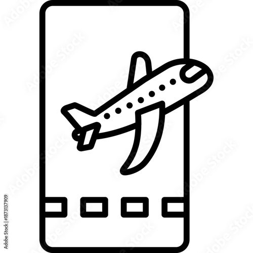 Airplane ticket Icon