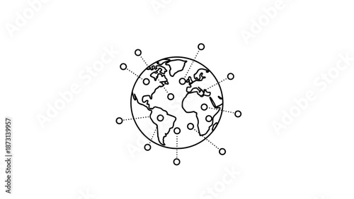 Global connections and international communication concept