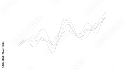 Multicolored waveform pattern trending upward dynamically
