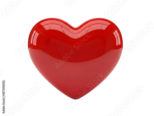 Wallpaper Mural Shiny red heart isolated on transparent background, isolated on white background Torontodigital.ca