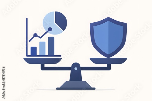 Financial Growth and Security Balance Concept Illustration