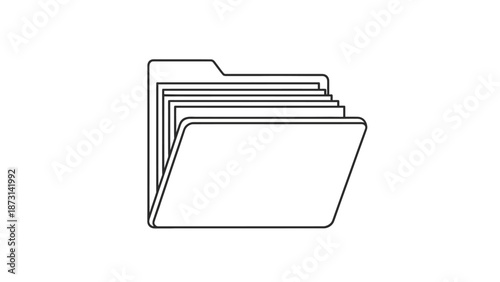 Stack of blank file folders for organized document storage