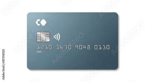 Modern contactless credit card with sleek design and secure payment features