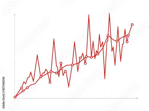 Wallpaper Mural Graph showing fluctuating data trend isolated on transparent background, isolated on white background Torontodigital.ca