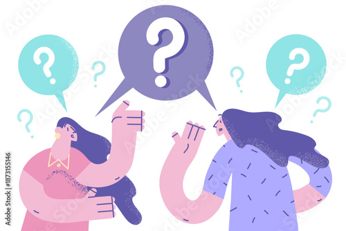 Women talk feel confused have misunderstanding in communication