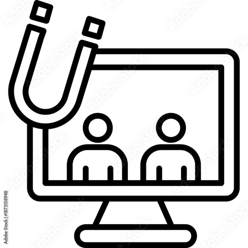 Lead generation screen with magnet Icon