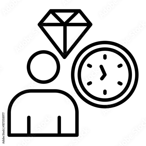 Customer lifetime value symbols Icon