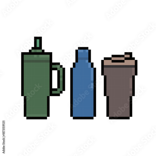 tumbler drink jar pixel art