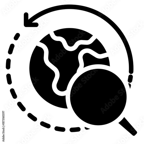 Geophisical icon glyph style vector illustration	
