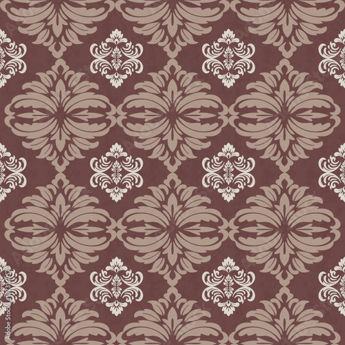 Damask refers to woven fabric with floral or geometric patterns created from a special weave that creates a distinctive pattern on the fabric. This weaving uses a technique of using multi-colored yarn