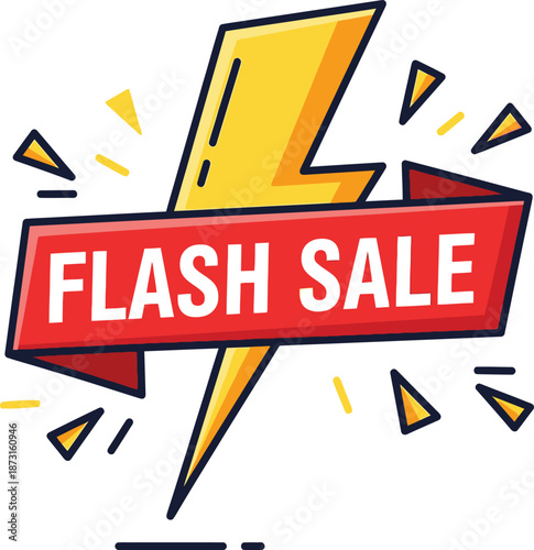 Dynamic Flash Sale Event Banner - Limited Time Discount Promotion Icon