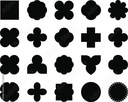 Collection of Abstract Geometric Shapes and Forms