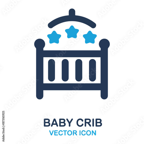 baby crib mobile toy icon