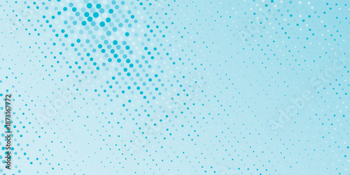 Blue halftone pattern abstract background for fabric style. Abstract dotted blue background texture. Futuristic abstract background for design. Color circles with a gradient fill. 3d illustration.
