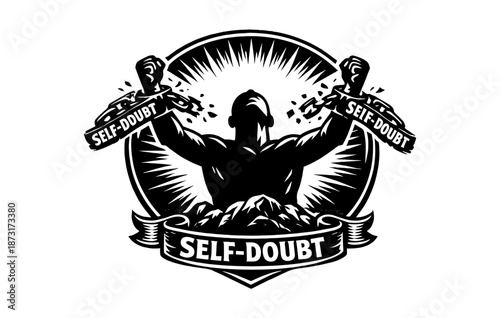 Breaking free from self-doubt: empowering symbol of inner strength and liberation