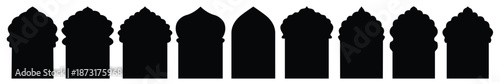 Islamic vector door and window shape arabic vector door and window.