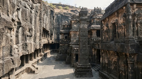 Ancient kailash temple architecture in India