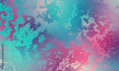 Grunge effect halftone background with distressed textures and a retro aesthetic, suitable for edgy designs.