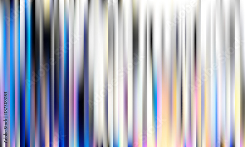 Fractal Glass Gradient Vector Texture. Reed vertical lines patterned glass, overlay with transparent background. Universal pastel colors stylish gradient