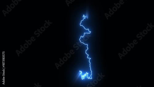 West Bengal India State Glowing Effect Map Reveal Title Intro 4K Video