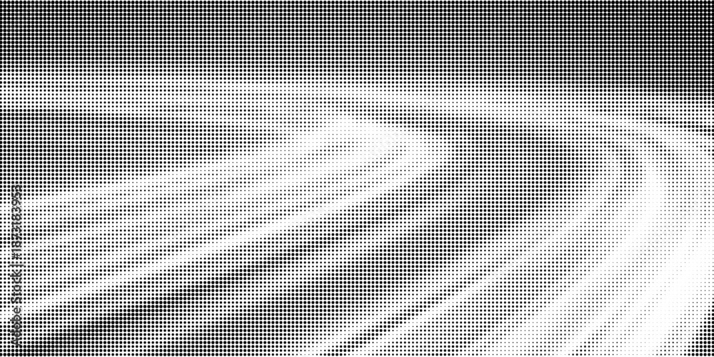 Fototapeta premium Dotwork abstract background, black grain texture, Abstract stipple sand effect, gradient backdrop from dots. Vector illustration.