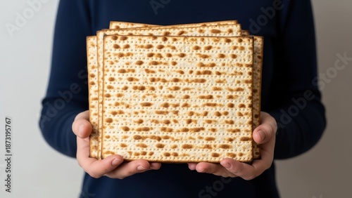 Person holding a stack of unleavened flatbread