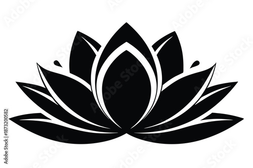 Wallpaper Mural Sophisticated Lotus Blossom Silhouette Vector for Luxury Spa Branding and Zen Meditation Graphic Projects Torontodigital.ca