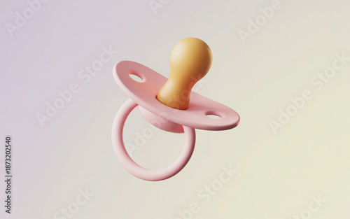 Pink baby pacifier