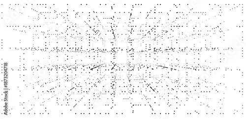 Abstract technology background with binary code digital tunnel. Concept of big data, artificial intelligence, cyberspace, and digital transformation vector background with perspective and copy space.