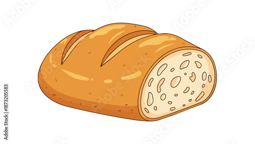 A simple illustrated cardboard box securely sealed with tape, ready for shipping or storage with a clean white background