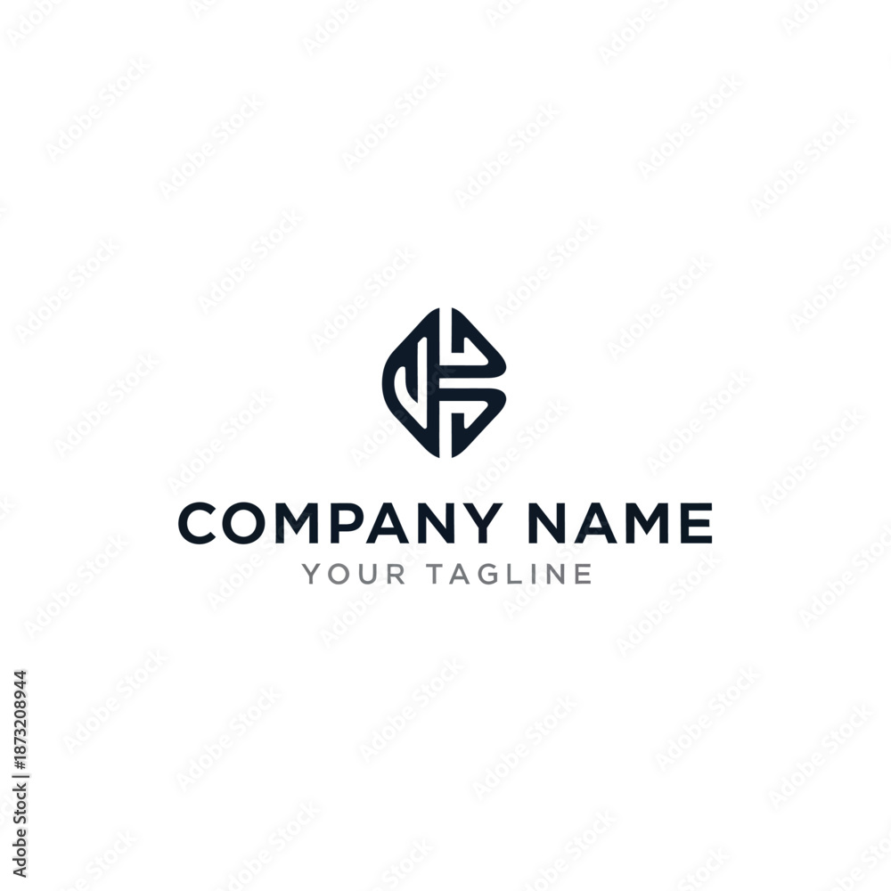 Naklejka premium Company Logo Design Template with Tagline.