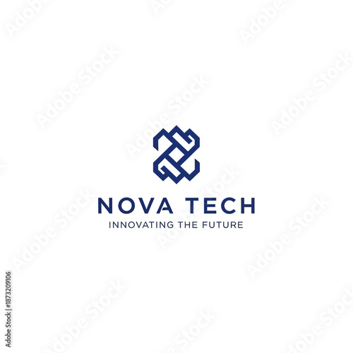 Nova Tech Logo Design Innovation Symbol.