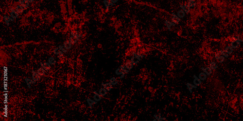 Abstract red grunge natural smooth cement concrete floor and plaster dirty wall background texture. red marble texture and red paper texture. plastered long panoramic concrete wall background.