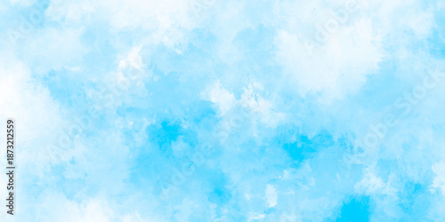 Abstract grunge sky blue soft painted watercolor paint splash. inspiring views of fluffy clouds blue sky background. cloudy blue sky various natural clouds and smoke. morning cloud in the sky.