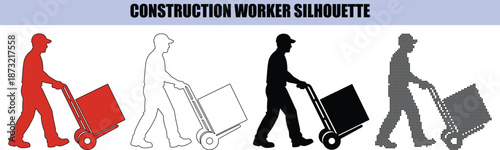 Nurse Profile Silhouette Holding Surgical Tool Forceps Healthcare Vector Illustration