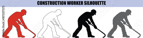 Doctor Profile Silhouette Holding Otoscope Medical Ear Examination Vector Set