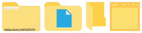 Folder And File Icons For User Interface.