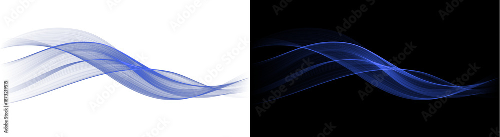 Obraz premium PNG image of&nbsp;Abstract digital blue glowing wave flow design element suggesting energy and motion on transparent background