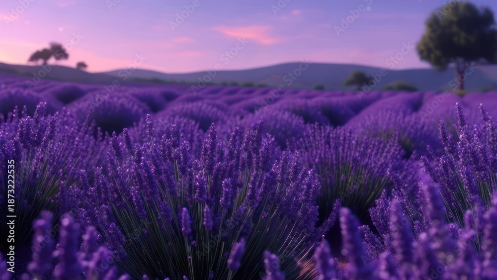 Fototapeta premium Lavender field at sunrise